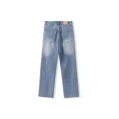 我是大卫 复古水洗做旧宽松休闲牛仔裤 男女同款