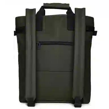 Rains Waterproof Tote 15 Inch Black/Green