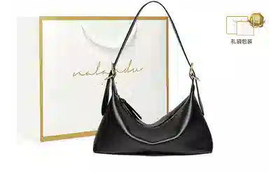 纳兰杜 小众腋下包女精致质感百搭通勤时尚软皮夏季女包 牛皮合成革 单肩包托特包 大号 女款 微月绿/子夜黑/奶昔白