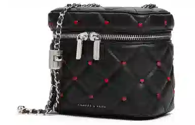 CHARLES&KEITH Heart Series PU Quilted Crossbody Bag Small