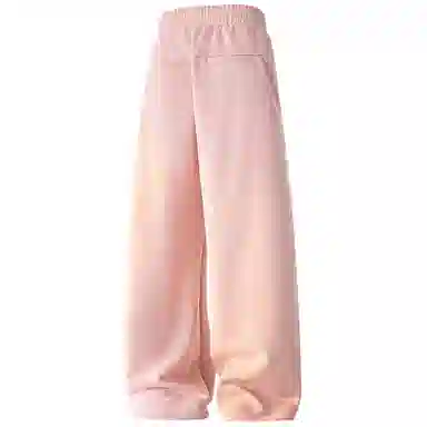 蜡笔小新 趣味卡通人物印花抽绳宽松直筒休闲裤 男女同款