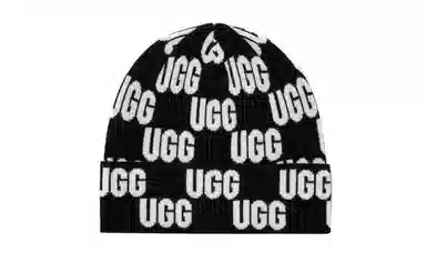 UGG Logo Beanie Black