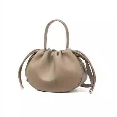 红蜻蜓 时尚简约百搭 牛皮 潘多拉包单肩包 女款 奶茶色/摩卡棕