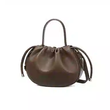 红蜻蜓 时尚简约百搭 牛皮 潘多拉包单肩包 女款 奶茶色/摩卡棕