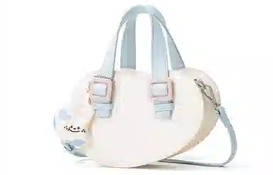 音魅 时尚简约甜美可爱小众轻便 合成革 单肩包斜挎包 小号 女款 黄色/白色