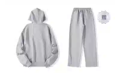 我是大卫 日系简约单排扣连帽宽松长袖休闲卫衣 男女同款