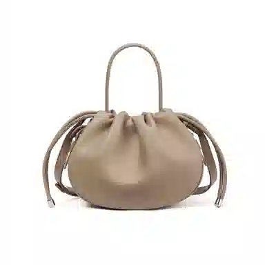 红蜻蜓 时尚简约百搭 牛皮 潘多拉包单肩包 女款 奶茶色/摩卡棕