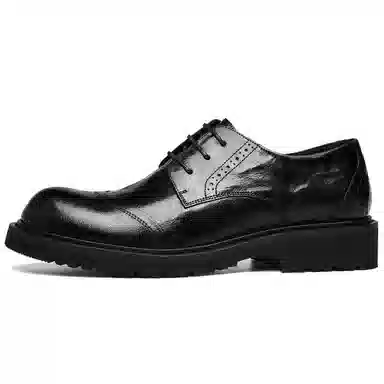 法派 羊皮 商务英伦 正装皮鞋 男款 黑色