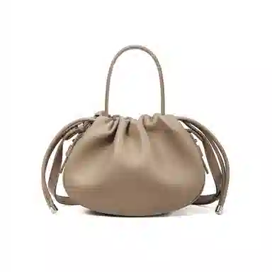 红蜻蜓 时尚简约百搭 牛皮 潘多拉包单肩包 女款 奶茶色/摩卡棕