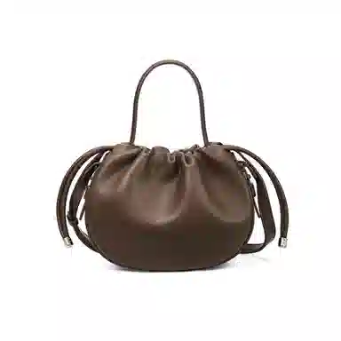 红蜻蜓 时尚简约百搭 牛皮 潘多拉包单肩包 女款 奶茶色/摩卡棕