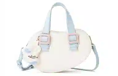 音魅 时尚简约甜美可爱小众轻便 合成革 单肩包斜挎包 小号 女款 黄色/白色