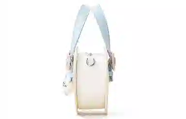 音魅 时尚简约甜美可爱小众轻便 合成革 单肩包斜挎包 小号 女款 黄色/白色