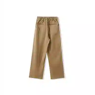 我是大卫 日系纯色复古直筒宽松休闲裤 男女同款 姜黄色