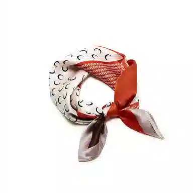 纳兰杜 真丝薄款减龄气质穿搭配饰精致优雅韩版包包绑带发带潮流礼盒装 蚕丝 丝巾 女款 橙色