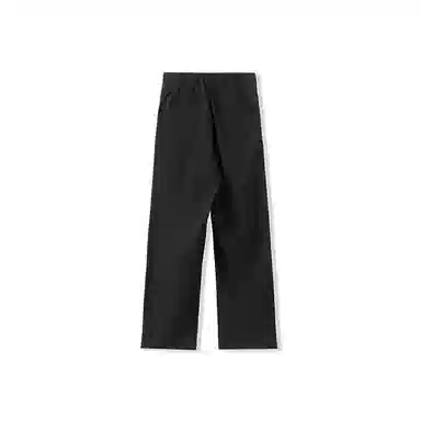 我是大卫 纯色简约宽松垂感直筒休闲裤 男女同款 黑色