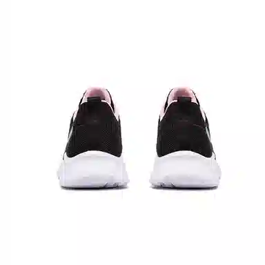 特步 减震防滑耐磨透气轻便 低帮 跑步鞋 女款 黑粉红