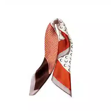 纳兰杜 真丝薄款减龄气质穿搭配饰精致优雅韩版包包绑带发带潮流礼盒装 蚕丝 丝巾 女款 橙色