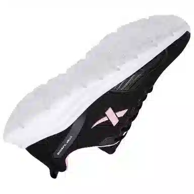 特步 减震防滑耐磨透气轻便 低帮 跑步鞋 女款 黑粉红