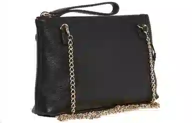 Moschino Heart Studded Logo PU Bag Black