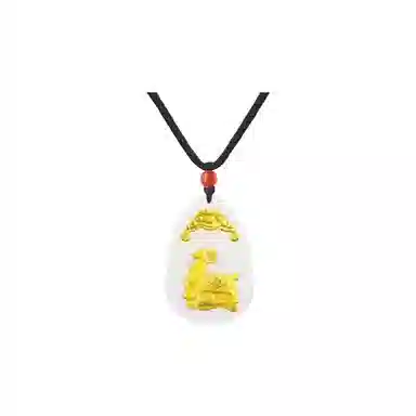 重庆金店 新中式国潮复古锁骨链守护属相 足金 吊坠 男女同款情侣款