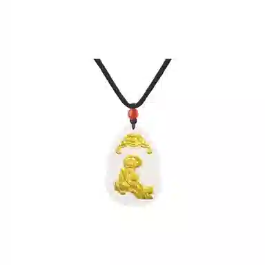 重庆金店 新中式国潮复古锁骨链守护属相 足金 吊坠 男女同款情侣款