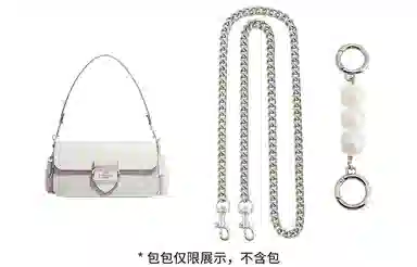 奢护匠心坊 适用斜挎替换链条配件珍珠延长链改造金属链配件包带 女款 古金/直金/银色/枪色铁