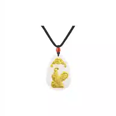 重庆金店 新中式国潮复古锁骨链守护属相 足金 吊坠 男女同款情侣款