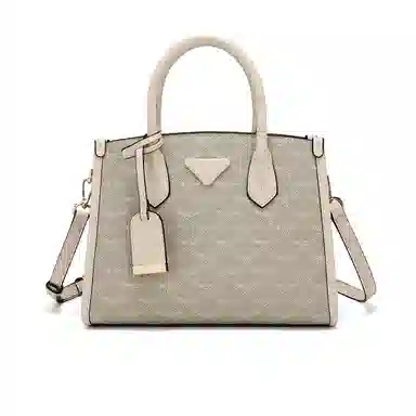 稻草人 简约时尚老花满印高级感复古 聚氨酯 单肩斜挎手提包 常规 女款 焦茶咖/香槟色/杏仁白