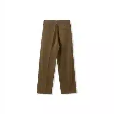 我是大卫 日系复古松紧系带阔腿宽松休闲裤 男女同款 棕色