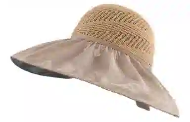 优幽兰 黑胶空顶帽小众显脸小防紫外线沙滩帽遮阳大头围帽子草编帽太阳帽小众旅游实用休闲穿搭 聚酯纤维 防晒帽 女款