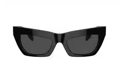 Burberry B Logo Acetate Cat Eye Sunglasses Black