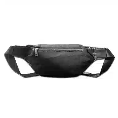 后步 原创小众不撞款设计简约时尚休闲通勤百搭个性运动 头层植鞣牛皮真皮 手机包胸包 常规 男女同款情侣款 黑色