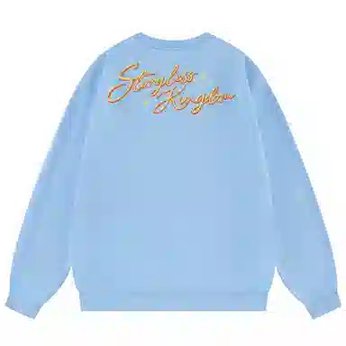 三体 云天明的三个童话系列 基础休闲纯色圆领套头美式长袖卫衣 男女同款