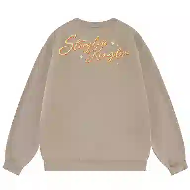 三体 云天明的三个童话系列 基础休闲纯色圆领套头美式长袖卫衣 男女同款