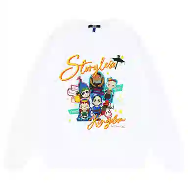 三体 云天明的三个童话系列 基础休闲纯色圆领套头美式长袖卫衣 男女同款