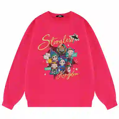 三体 云天明的三个童话系列 基础休闲纯色圆领套头美式长袖卫衣 男女同款