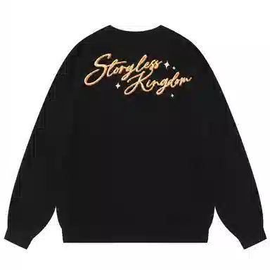 三体 云天明的三个童话系列 基础休闲纯色圆领套头美式长袖卫衣 男女同款