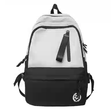 泰克森 日系潮牌双肩包撞色拼接大容量背包大学生书包休闲旅行双肩包 尼龙 男女同款