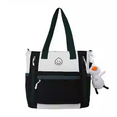 泰克森 大容量补习袋 尼龙 单肩斜挎包 中号 男女同款情侣款 黑色/绿色/粉色/蓝色/卡其色