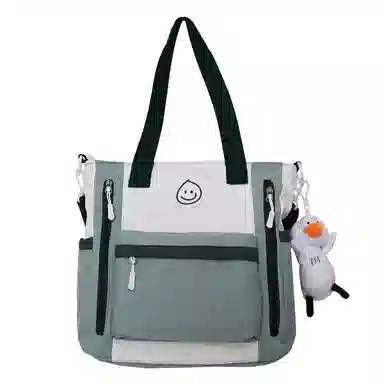 泰克森 大容量补习袋 尼龙 单肩斜挎包 中号 男女同款情侣款 黑色/绿色/粉色/蓝色/卡其色