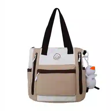 泰克森 大容量补习袋 尼龙 单肩斜挎包 中号 男女同款情侣款 黑色/绿色/粉色/蓝色/卡其色