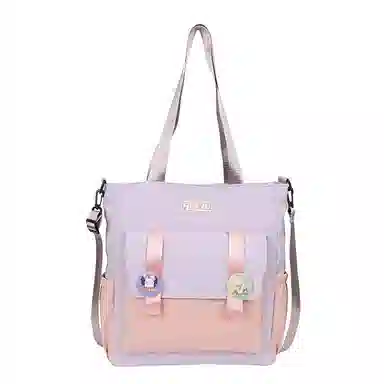 泰克森 大容量百搭 尼龙 单肩包 中号 男女同款情侣款 粉色/紫色/卡其色/绿色/黑色