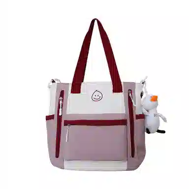 泰克森 大容量补习袋 尼龙 单肩斜挎包 中号 男女同款情侣款 黑色/绿色/粉色/蓝色/卡其色