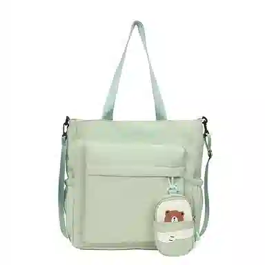 泰克森 简约可爱大容量质感补习袋 尼龙 手提单肩斜挎包 中号 男女同款情侣款 米白色/粉色/紫色/绿色/黑色