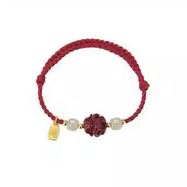 华髻 新中式国风福牌 生肖龙年本命年手工编织红绳 十二生肖绳 高级感转运珠精致可调节 合金 手链 男女同款情侣款 礼盒装