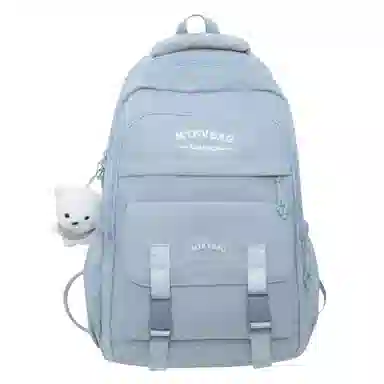 泰克森 校园简约书包男女中学生大容量双肩包韩版高中生电脑背包尼龙多色