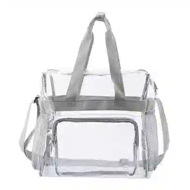 TINYAT PVC Tote Bag Grey/White