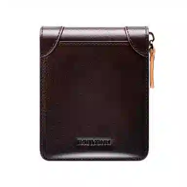 班亚奴 实用防盗刷时尚短款拉链多功能 牛皮 钱包 男款 黄棕色/咖啡色/蓝灰色/蓝色/卡其色/黑色