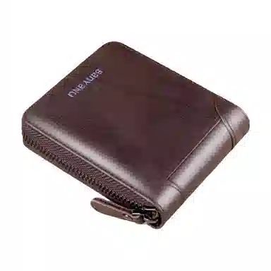 班亚奴 时尚短款多功能实用防盗刷二折款 牛皮 钱包 常规 男款 黑色/蓝色/咖啡色