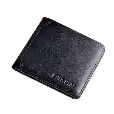 班亚奴 时尚简约复古超薄短款 牛皮 钱夹卡包钱包 常规 男款 黄棕色/咖啡色/蓝灰色